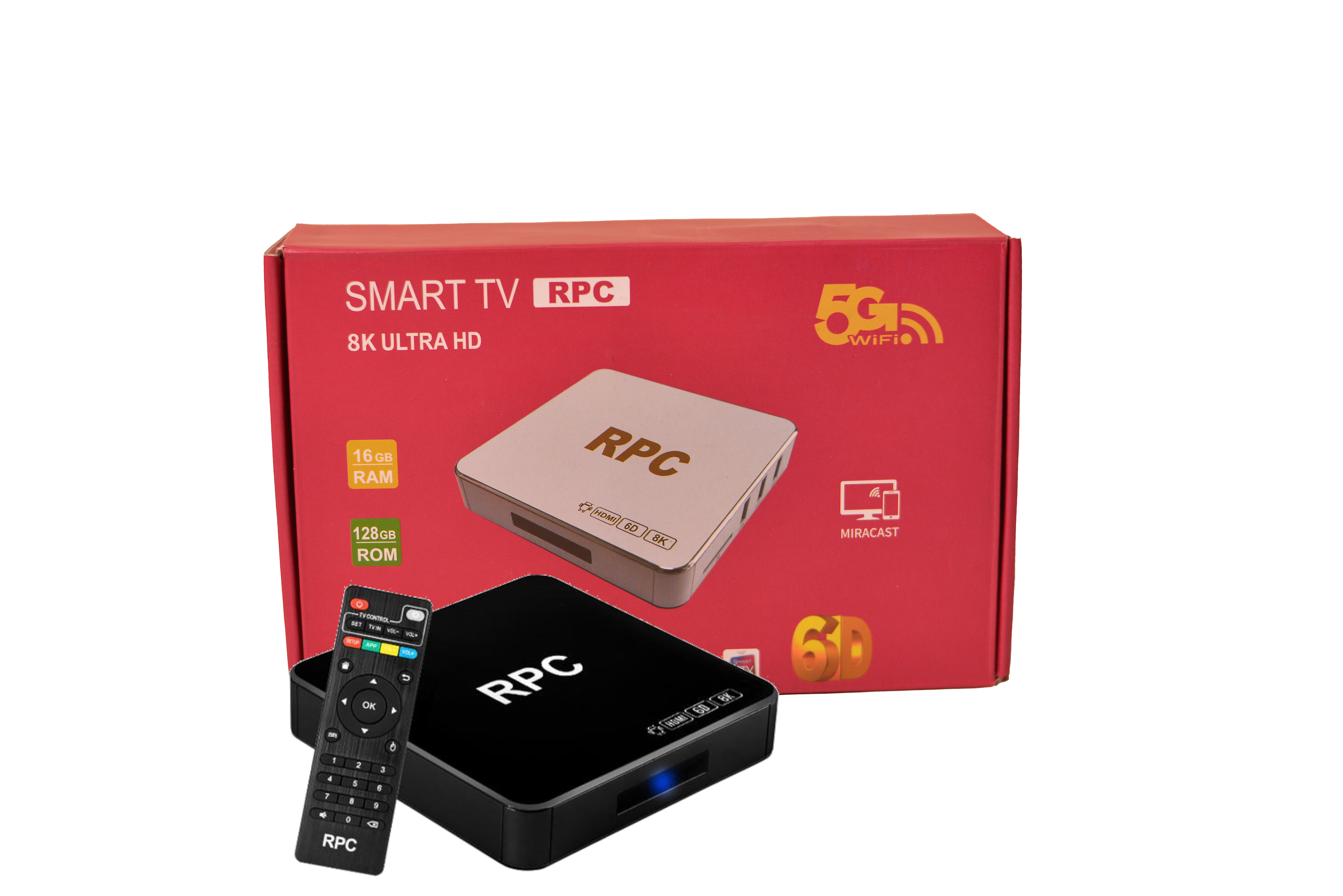 TV Box RPC Mini 16GB de RAM / 128GB / UHD / 8K - Preto no Paraguai - Visão  Vip Informática - Compras no Paraguai - Loja de Informática